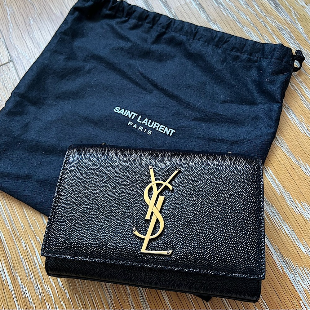 SAINT LAURENT Grain De Poudre Classic original Small Monogram Kate Bag